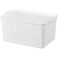 Изображение товара Корзинка с крышкой Violet Лофт белая 5,3 л для хранения и организации