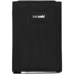 Изображение товара Портмоне антивор Pacsafe RFIDsafe trifold wallet черное компактное водозащитное