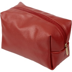 Изображение товара Косметичка из эко-кожи OASIS Enio красная вместительная и стильная