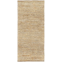 Изображение товара Ковер Tkano из джута и шерсти Delhi Ethnic 70x160 см бежевый этнический стиль