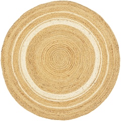 Изображение товара Ковер Tkano из джута круглый с вставками Ethnic, 90