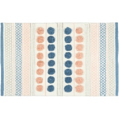 Изображение товара Коврик для ванной Fixsen LOTUS FX-8030W (50х80см) mix: розовый/синий/белый/серый