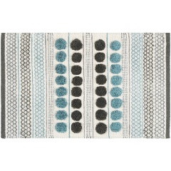 Изображение товара Коврик для ванной Fixsen LOTUS FX-8030Y (50х80см) mix: голубой/графит/белый/серый