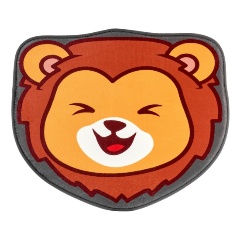 Изображение товара Коврик для ванной ROXY-KIDS Лев Memory Foam мягкий противоскользящий размер 49х57 см