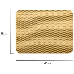 Изображение товара Коврик Laima EVA / ЭВА универсальный 35х45 см ячеистый (СОТЫ) применим для сушки посуды, кухни, ванной, животных, цвет БЕЖЕВЫЙ