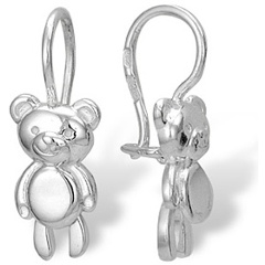 Изображение товара Детские серьги из серебра 925 Костромской Ювелирный Завод 44010399