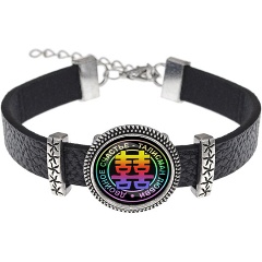 Изображение товара Кожаный браслет АМУЛЕТИКА BSK2-0052 Двойное счастье регулируемый