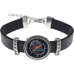 Изображение товара Кожаный браслет АМУЛЕТИКА BSK2-0193 Змея - регулируемый аксессуар из искусственной кожи