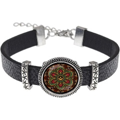 Изображение товара Кожаный браслет АМУЛЕТИКА BSK2-0284 с изображением мандалы