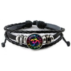 Изображение товара Кожаный браслет АМУЛЕТИКА BSK-0255 Ом из искусственной кожи