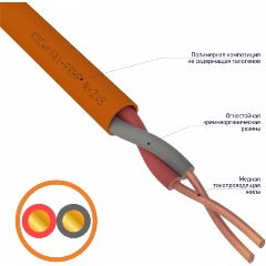 Изображение товара Кабель огнестойкий REXANT КПСнг(А)-FRHF 1x2x0,75 кв. мм (бухта 200 м)