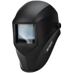 Изображение товара Маска сварщика KRANZ с черным минеральным стеклом DIN 9