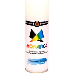 Изображение товара Краска аэрозольная MONARCA RAL9003, белый, матовый, 520 мл (19503)