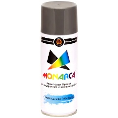 Изображение товара Краска аэрозольная MONARCA RAL9006 белый алюминий 520 мл для внутренней и наружной окраски