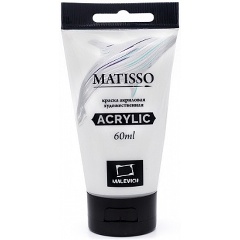 Изображение товара Акриловая краска Малевичъ Matisso белила титановые 60 мл для художников
