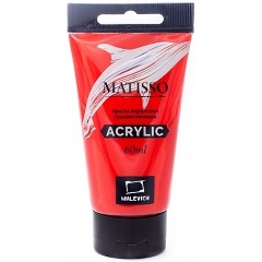 Изображение товара Краска акриловая Малевичъ Matisso, красный, 60 мл