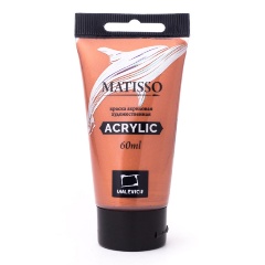 Изображение товара Акриловая краска МАЛЕВИЧЪ Matisso медь 60 мл художественная универсальная