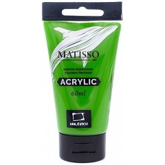 Изображение товара Акриловая краска Малевичъ Matisso желто-зеленая 60 мл художественный материал