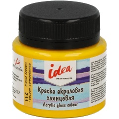 Изображение товара Краска акриловая VISTA-ARTISTA idea IGA-50 для декора глянцевая, 50 мл, 211 Канареечная желтая (Canary yellow)