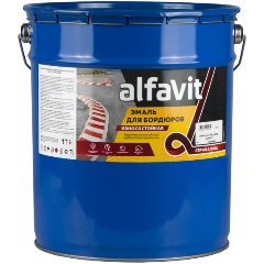 Изображение товара Краска для бордюрного камня Alfavit серия Альфа, износостойкая, 25 кг, черная