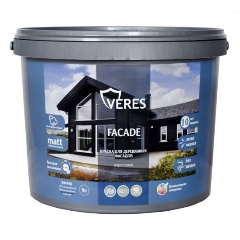 Изображение товара Краска для фасадов и интерьеров Veres Facade акриловая матовая 9 л горький шоколад