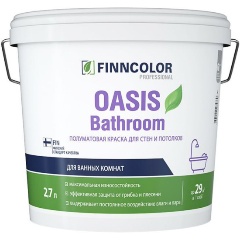 Изображение товара Краска для влажных помещений Oasis Bathroom (Оазис Басрум) FINNCOLOR 2,7л бесцветный (база С)