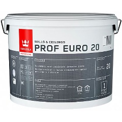 Изображение товара Краска для влажных помещений Prof Euro 20 TIKKURILA 9 л белая (база A)