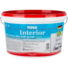 Изображение товара Краска интерьерная ПУФАС INTERIOR белая, Основа А мороз. (1л) образец