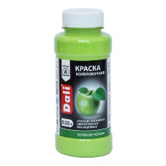 Изображение товара Краска колеровочная Dali, акриловая, 0,25 л, зеленое яблоко