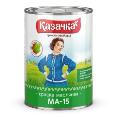 Изображение товара Краска масляная МА-15 Казачка, глянцевая, 0,9 кг, зеленая