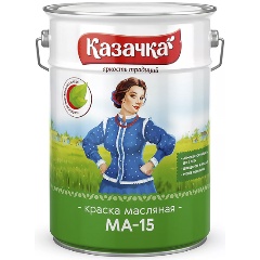 Изображение товара Краска масляная МА-15 Казачка, глянцевая, 6 кг, голубая