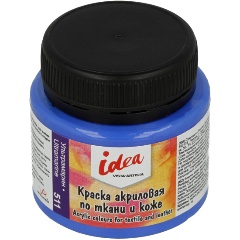 Изображение товара Краска по ткани и коже VISTA-ARTISTA idea ITA-50 основные цвета, 50 мл, 511 Ультрамарин (Ultramarine)