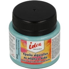 Изображение товара Краска по ткани и коже VISTA-ARTISTA idea ITA-50 основные цвета, 50 мл, 514 Пастельно-бирюзовая (Pastel turquoise)