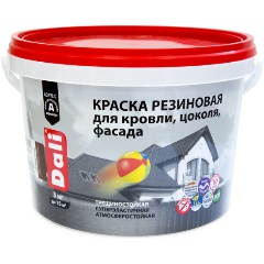 Изображение товара Краска резиновая Dali, глубокоматовая, 3 кг, зеленая