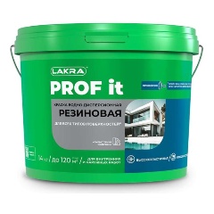 Изображение товара Краска резиновая для всех типов поверхностей ЛАКРА PROF IT кирпичный RAL 050 40 50 6 кг