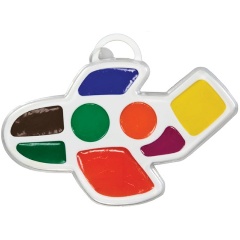 Изображение товара Краски акварельные фигурные ЛУЧ "Кроха", 8 цветов, "Самолетик", медовые, без кисти, пластиковая коробка, 23С1437-08