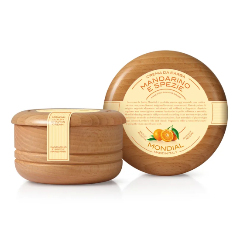 Изображение товара Крем для бритья Mondial MANDARINO E SPEZIE с ароматом мандарина и специй, деревянная чаша, 140 мл