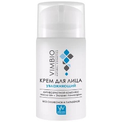 Изображение товара Увлажняющий крем для лица Vimbio 50 мл натуральный с гиалуроновой кислотой и пептидами