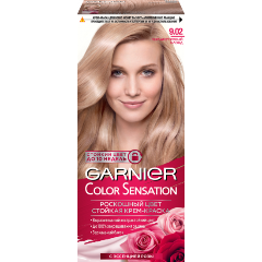 Изображение товара Крем-краска для волос Garnier Color Sensation Роскошь цвета, с эссенцией розы, тон 9.02, Перламутровый блонд