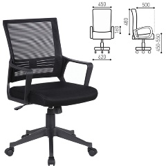 Изображение товара Кресло офисное BRABIX "Balance MG-320", с подлокотниками, черное