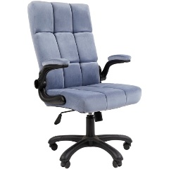 Изображение товара Кресло руководителя Chairman Home 444 ткань велюр голубой регулируемое