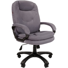 Изображение товара Кресло руководителя Chairman Home 668 Россия ткань Т-53 серый (черный пластик)