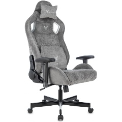 Изображение товара Кресло геймерское Knight Outrider серый Light-19 крестов. металл