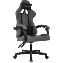 Изображение товара Кресло геймерское Zombie 2 серый/черный крестов. пластик