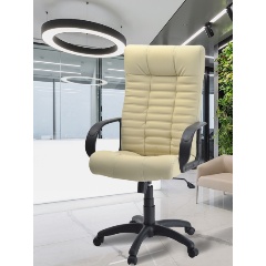 Изображение товара Кресло руководителя Фабрикант Атлант, эко кожа, бежевый