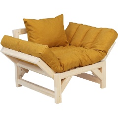 Изображение товара Кресло Мебелик Бинго savana plus yellow/лак