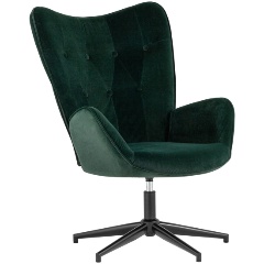 Изображение товара Кресло офисное STOOL GROUP Филадельфия регулируемое, черная ножка, велюр серо-зеленый