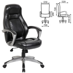 Изображение товара Кресло руководителя Brabix "Turbo EX-569", экокожа, спортивный дизайн, черное