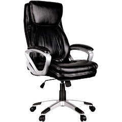 Изображение товара Кресло руководителя Helmi HL-E18 Character из искусственной кожи черное