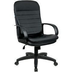 Изображение товара Кресло руководителя Helmi HL-E66 "Lines" LT, экокожа черная, механизм качания